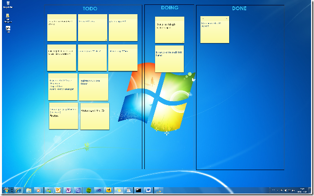 sticky notes on windows desktop