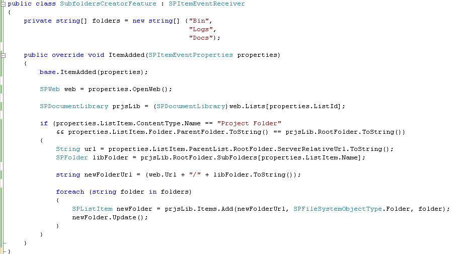 SubFoldersCreatorFeature