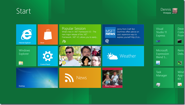 win8main Windows 8 Main Screen
