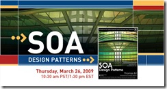 Don’t miss this opportunity to hear Thomas Erl, author of the newly published SOA Design Patterns, a catalog of 85 design patterns for service-oriented architecture and service-orientation.