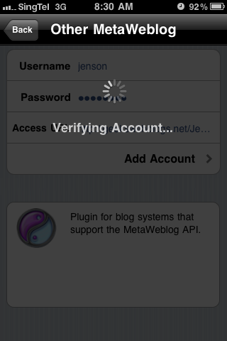 GWB Endpoint will validate your account