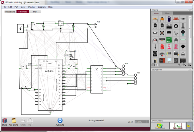 Fritzing - schematic view