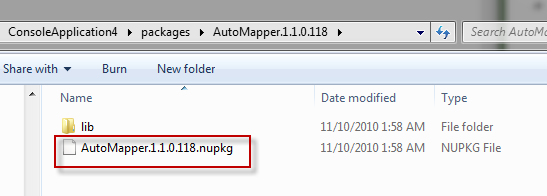 local nuget automapper