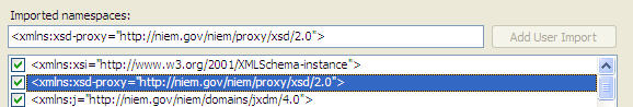 Import XML namespaces at the project level