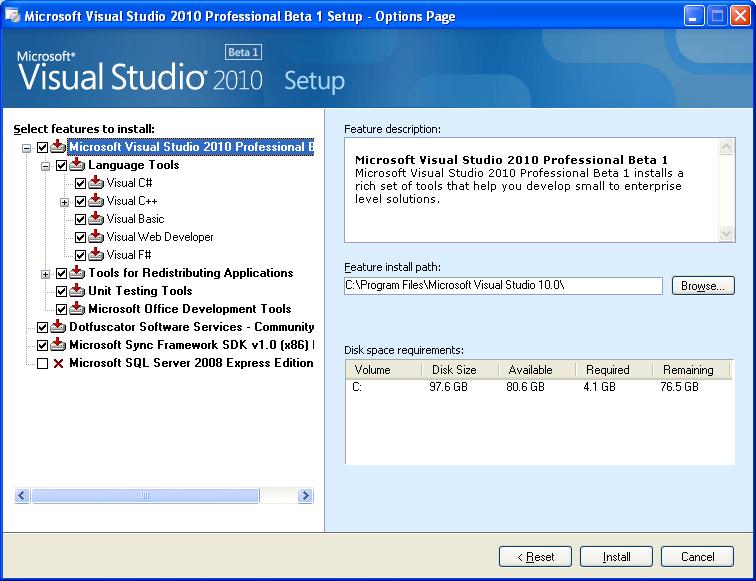 Step By Step Installing Visual Studio 10