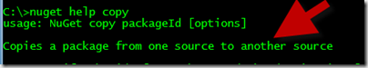 Description - Copies a package from one source to another source