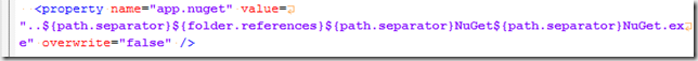 app.nuget location in uppercut.config uppercut.config setting