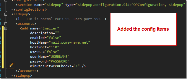 SidePOP - checkin your email yo! sidepop in the configuration file