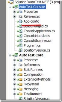 Solution Explorer in Visual Studio outlining App.config