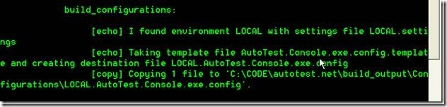 Text of Build.bat showing configbuilder in action