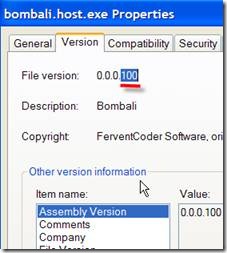 Version shows 0.0.0.100