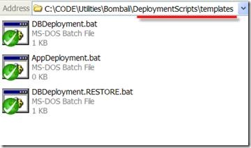 A folder with the deployment batch file templates.
