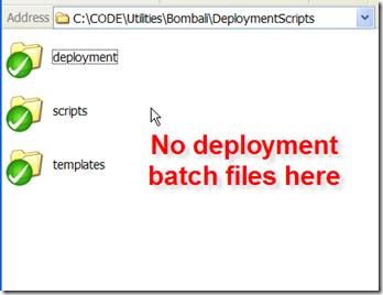 A deployment scripts folder with no deployment scripts