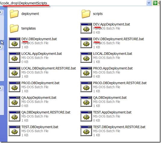 A folder full of deployment scripts