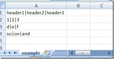 convert excel to pipe delimited text file