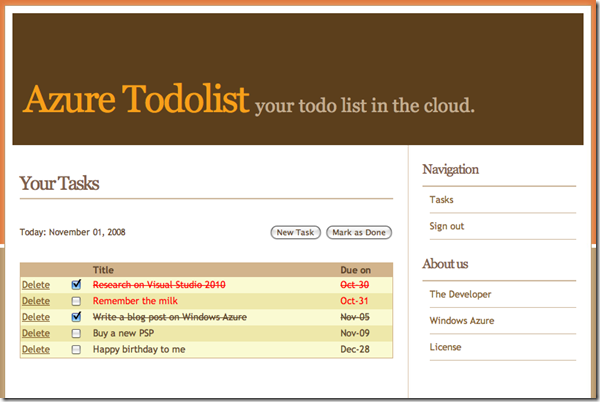 AzureTodolist