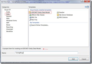Adding Entity Data Model