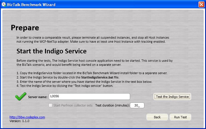 BizTalk Benchmark Wizard Prepare