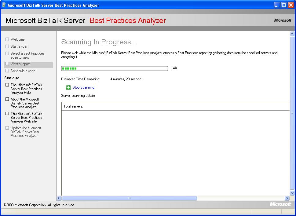 BizTalk Server Best Practice Analyser Scanning
