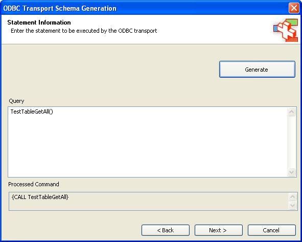 BizTalk 2009 ODBC Adpater Schema Generation - ODBC Statement