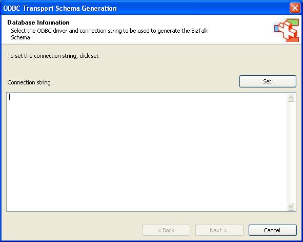 BizTalk 2009 ODBC Adapter Schema Generation - Set Connection String