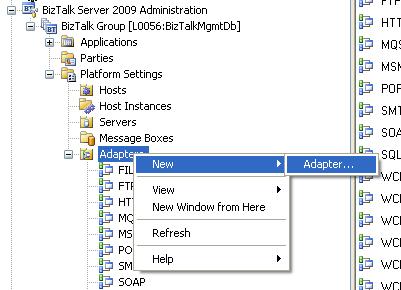 BizTalk 2009 Community ODBC Adapter - Add New Adapter