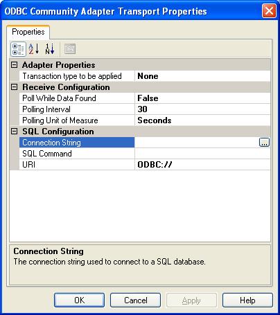 BizTalk 2009 ODBC Adapter Receive Location - Transport properties