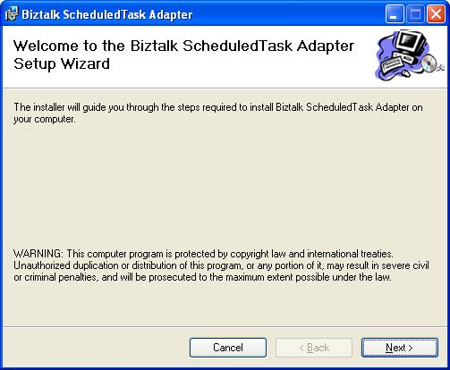 BizTalk 2009 Scheduled Task Adapter - Splash Screen