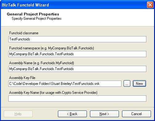 BizTalk 2009 Custom Functoid Wizard General Properties