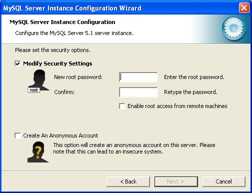 MySQL Configuration - Security