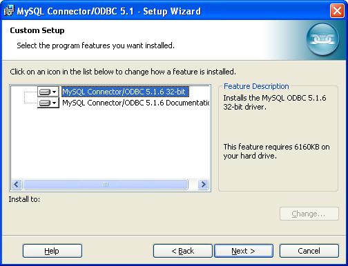 MySQL ODBC Data Connector - Custom Setup