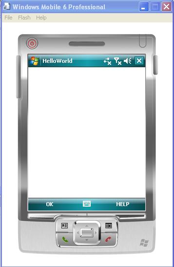 Application running on emulator