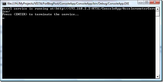 Console service running Console service running