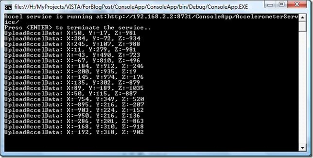 console logs showin service accel data console logs showin service accel data