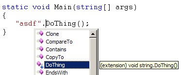 Picture of mouseover showing the Intellisense