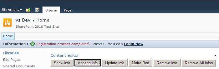Append Status