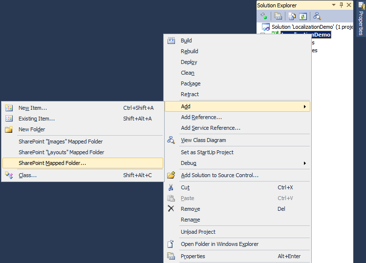 Add SharePoint Mapped Folders