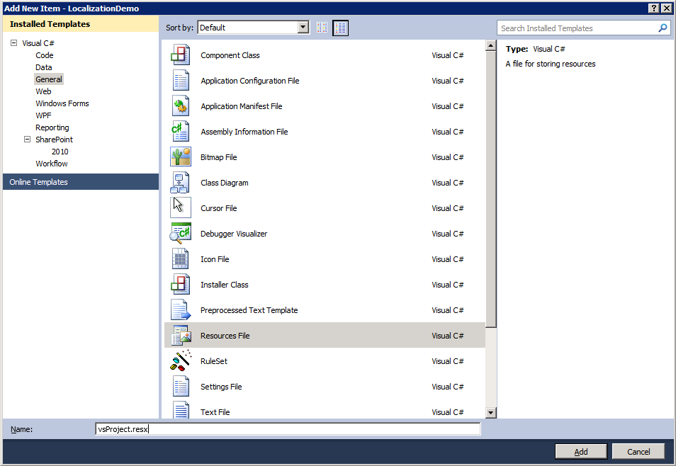 New Resource File