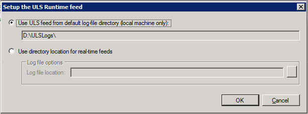 Select ULS Log File