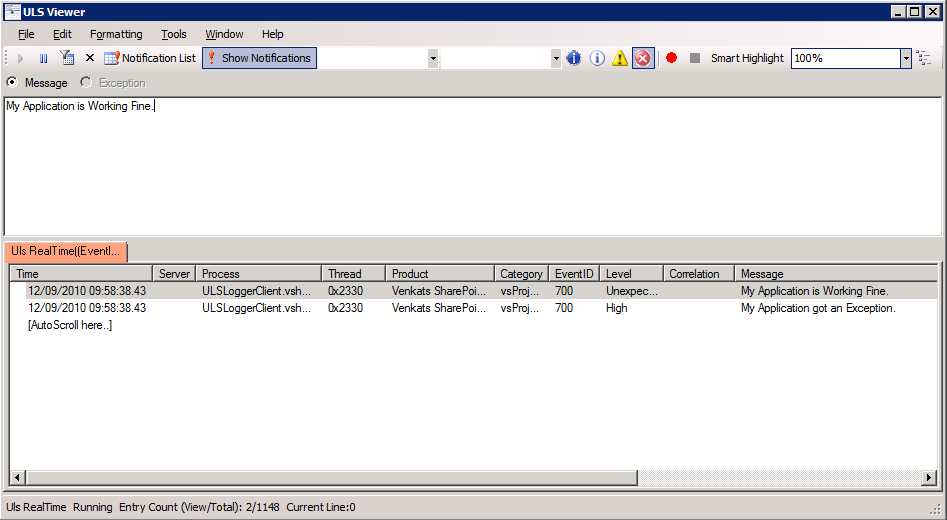 ULS Log Viewer