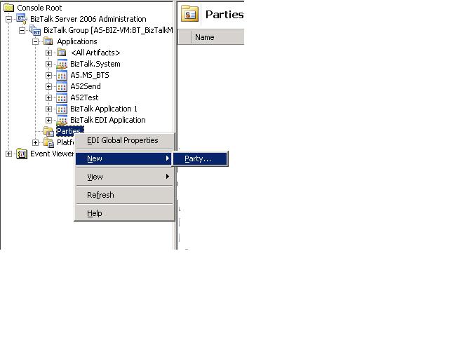 Creating a New party