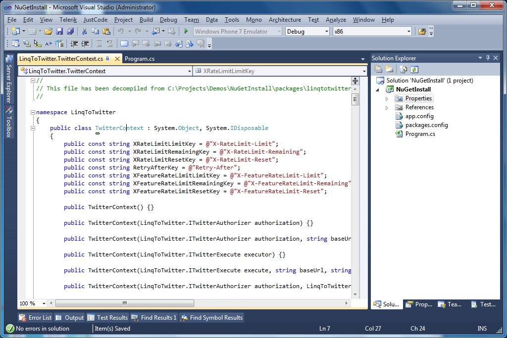 Pressing F12 on Types Without Code Shows MetaData in Visual Studio