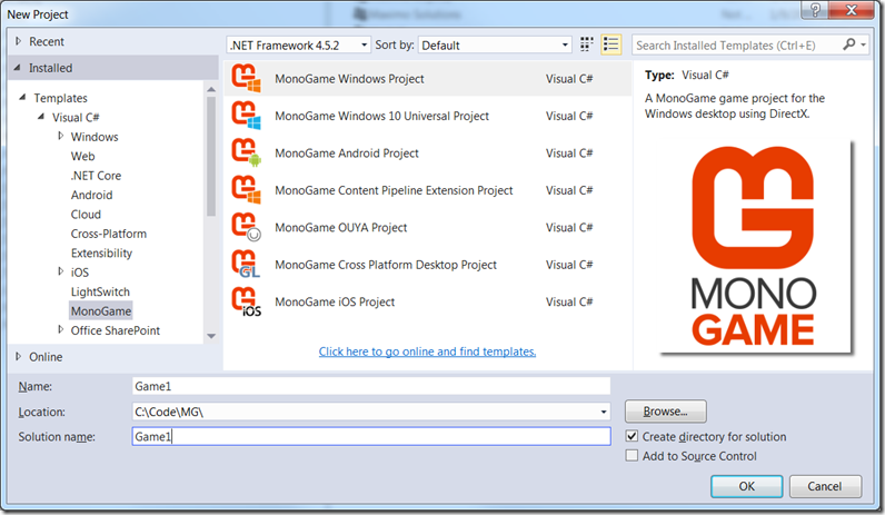 monogame with visual studio for mac