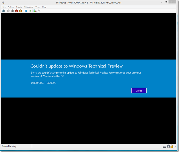 Couldn't update Couldn't update