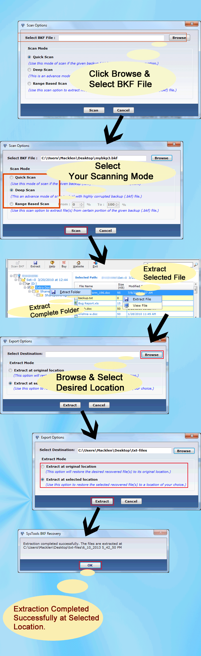 ... of BKF Backup Files Easily on Windows 8, 7 or Windows Vista